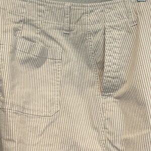 Talbots Cream and light brown stripes. Lightweight Trousers Straight-Leg